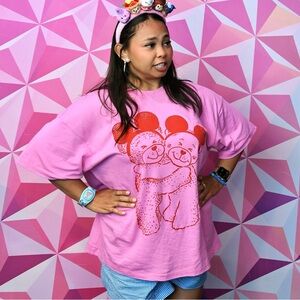 The Park Bears Oversized Tee in PINK - M/L